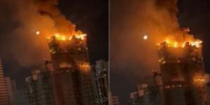 حريق ضخم يلتهم مبنى شاهقا فى البرازيل - موقع رادار